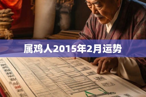 属鸡人2015年2月运势