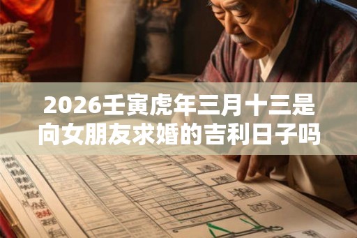 2026壬寅虎年三月十三是向女朋友求婚的吉利日子吗? 2026壬寅虎年三月十三是向女朋友求婚的吉利日子吗?