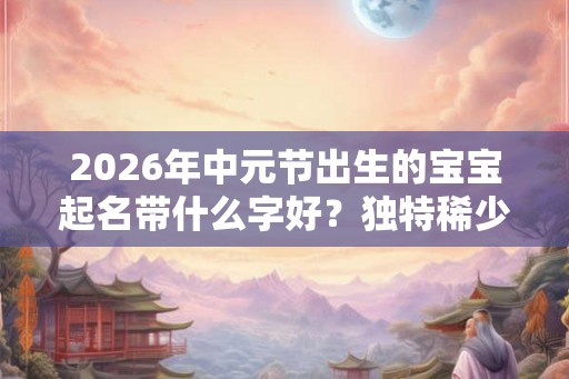 2026年中元节出生的宝宝起名带什么字好？独特稀少的宝宝名字推荐