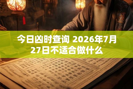 今日凶时查询 2026年7月27日不适合做什么