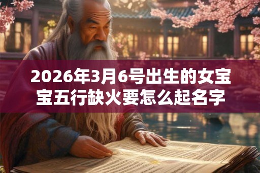 2026年3月6号出生的女宝宝五行缺火要怎么起名字