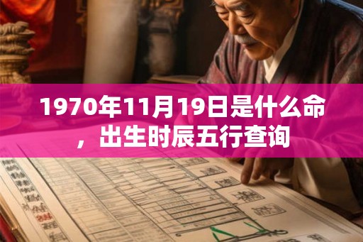 1970年11月19日是什么命,出生时辰五行查询 1970年11月19日是什么命,出生时辰五行查询
