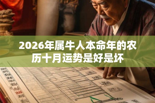 2026年属牛人本命年的农历十月运势是好是坏
