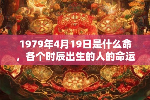 1979年4月19日是什么命，各个时辰出生的人的命运