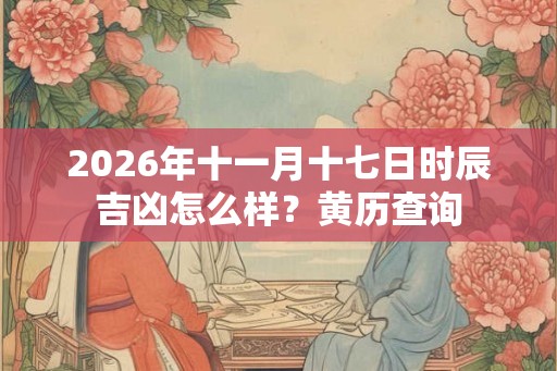 2026年十一月十七日时辰吉凶怎么样？黄历查询