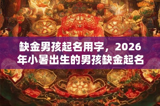 缺金男孩起名用字，2026年小暑出生的男孩缺金起名字