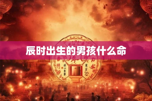 辰时出生的男孩什么命