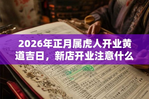 2026年正月属虎人开业黄道吉日，新店开业注意什么？