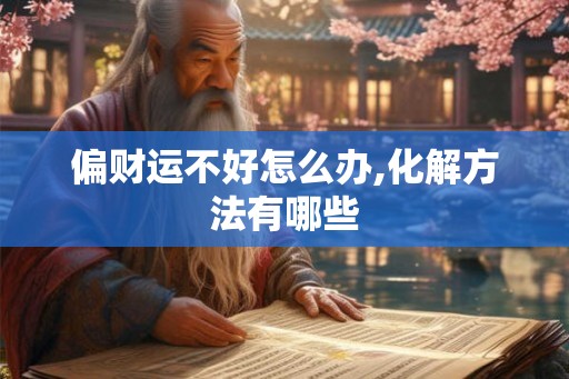 偏财运不好怎么办,化解方法有哪些