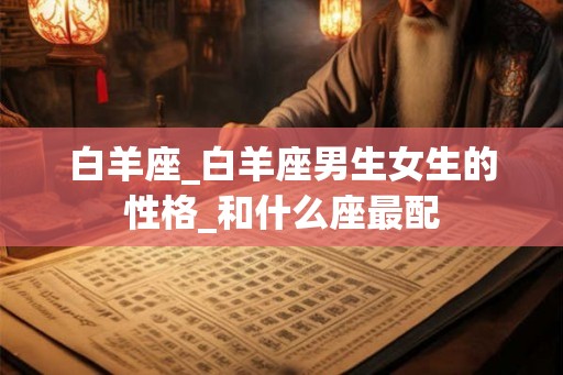 白羊座_白羊座男生女生的性格_和什么座最配