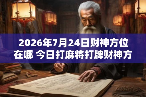 2026年7月24日财神方位在哪 今日打麻将打牌财神方位
