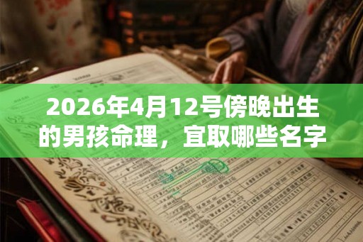 2026年4月12号傍晚出生的男孩命理，宜取哪些名字？