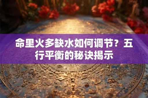 命里火多缺水如何调节？五行平衡的秘诀揭示