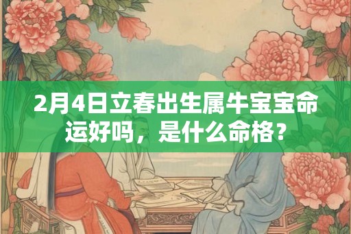 2月4日立春出生属牛宝宝命运好吗，是什么命格？