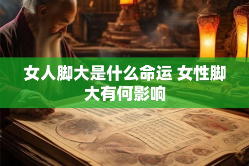 女人脚大是什么命运 女性脚大有何影响 女人脚大是什么命运 女性脚大有何影响
