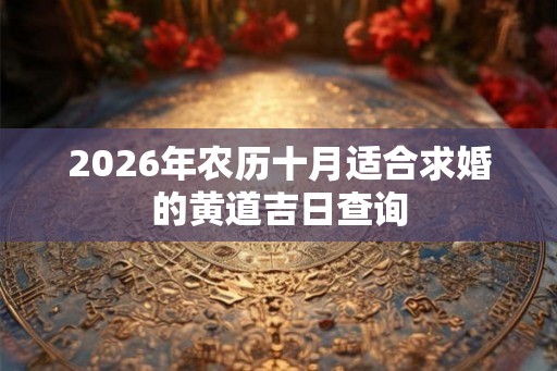 2026年农历十月适合求婚的黄道吉日查询 2026年农历十月适合求婚的黄道吉日查询
