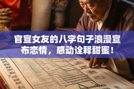 官宣女友的八字句子浪漫宣布恋情，感动诠释甜蜜！