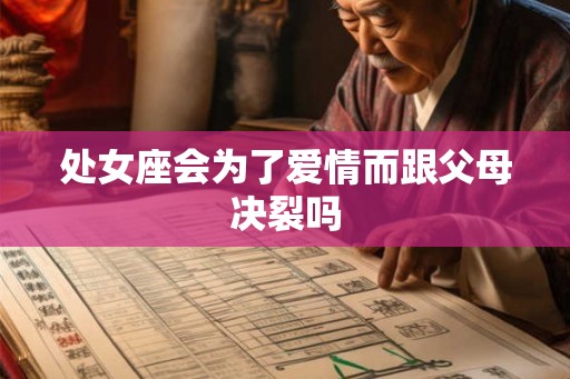 处女座会为了爱情而跟父母决裂吗 处女座会为了爱情而跟父母决裂吗