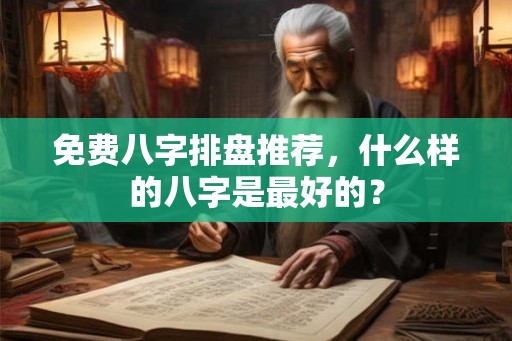 免费八字排盘推荐，什么样的八字是最好的？