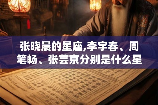 张晓晨的星座,李宇春、周笔畅、张芸京分别是什么星座的？
