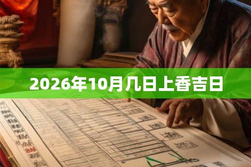 2026年10月几日上香吉日
