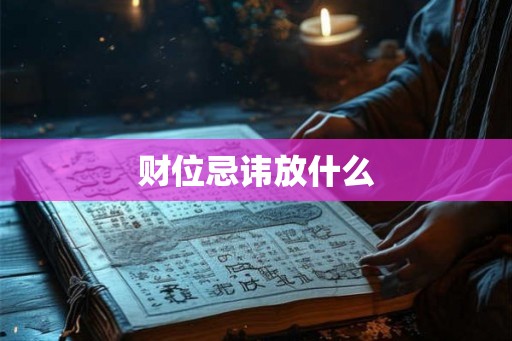 财位忌讳放什么