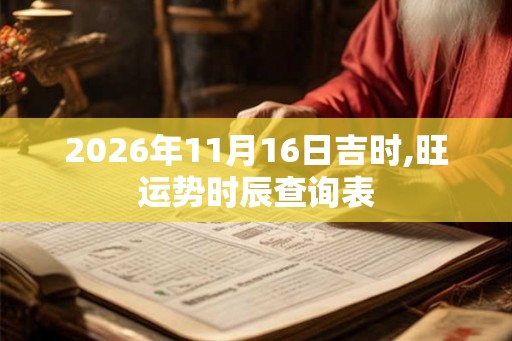 2026年11月16日吉时,旺运势时辰查询表