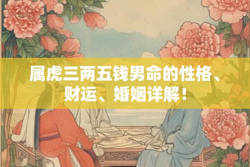 属虎三两五钱男命的性格、财运、婚姻详解！