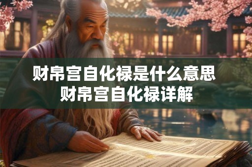 财帛宫自化禄是什么意思 财帛宫自化禄详解