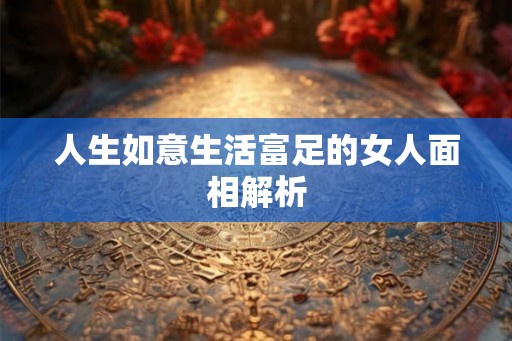 人生如意生活富足的女人面相解析