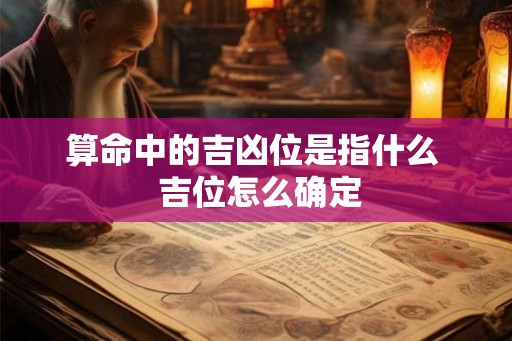 算命中的吉凶位是指什么 吉位怎么确定 算命中的吉凶位是指什么 吉位怎么确定