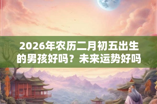 2026年农历二月初五出生的男孩好吗？未来运势好吗？