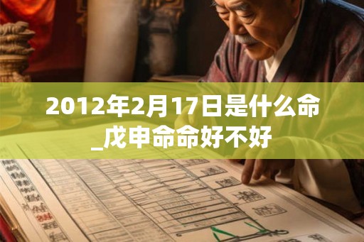 2012年2月17日是什么命_戊申命命好不好