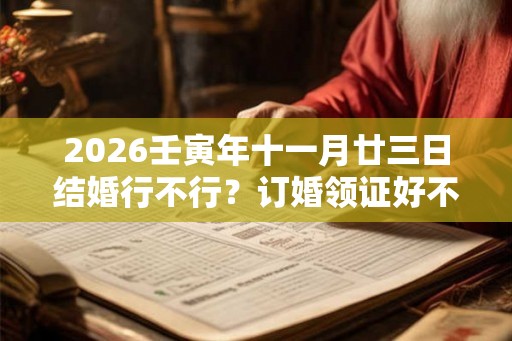 2026壬寅年十一月廿三日结婚行不行？订婚领证好不好？