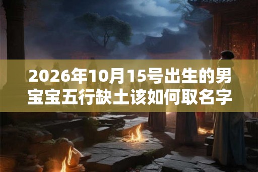 2026年10月15号出生的男宝宝五行缺土该如何取名字