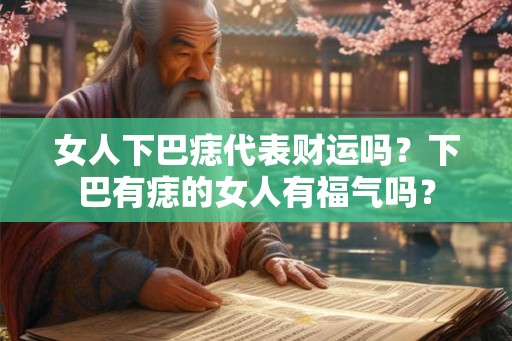 女人下巴痣代表财运吗？下巴有痣的女人有福气吗？