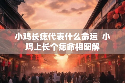小鸡长痣代表什么命运 小鸡上长个痣命相图解 小鸡长痣代表什么命运 小鸡上长个痣命相图解