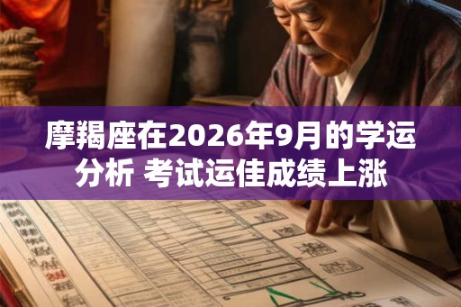 摩羯座在2026年9月的学运分析 考试运佳成绩上涨