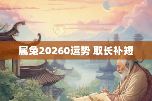 属兔20260运势 取长补短