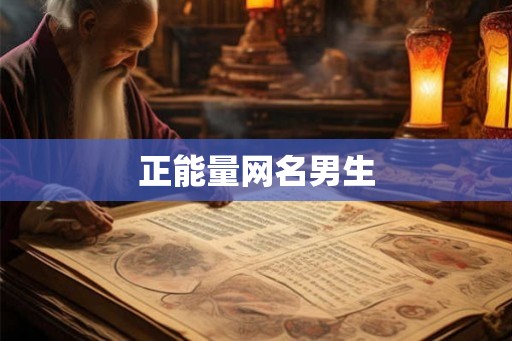 正能量网名男生