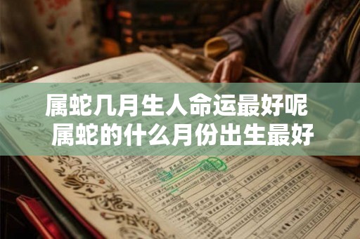 属蛇几月生人命运最好呢 属蛇的什么月份出生最好 属蛇几月生人命运最好呢 属蛇的什么月份出生最好