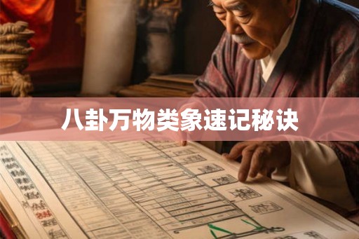 八卦万物类象速记秘诀