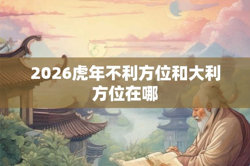 2026虎年不利方位和大利方位在哪
