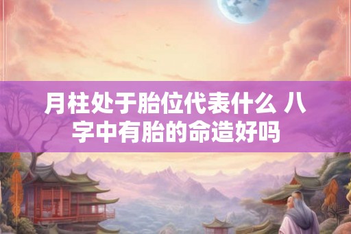 月柱处于胎位代表什么 八字中有胎的命造好吗 月柱处于胎位代表什么 八字中有胎的命造好吗
