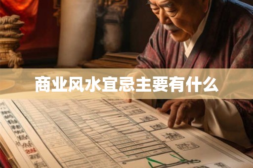 商业风水宜忌主要有什么
