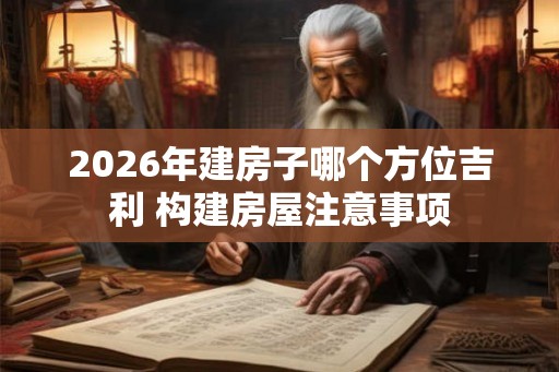 2026年建房子哪个方位吉利 构建房屋注意事项