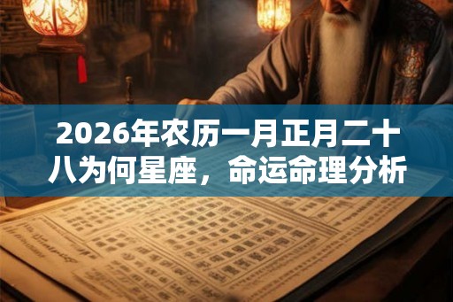 2026年农历一月正月二十八为何星座，命运命理分析！
