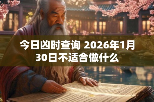 今日凶时查询 2026年1月30日不适合做什么