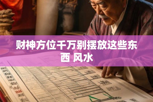 财神方位千万别摆放这些东西 风水
