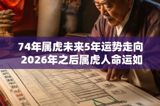 74年属虎未来5年运势走向 2026年之后属虎人命运如何 74年属虎未来5年运势走向 2026年之后属虎人命运如何